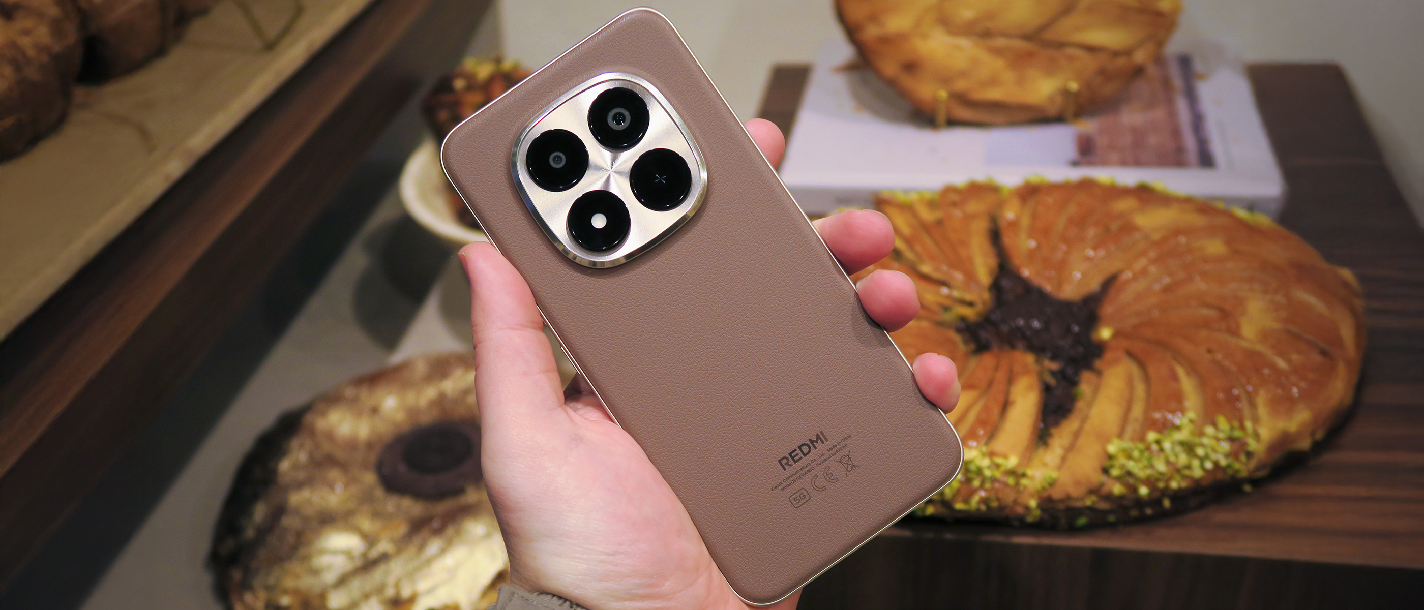 Xiaomi Redmi Note 15 Pro Plus REVIEW handheld angled bakery 21:9