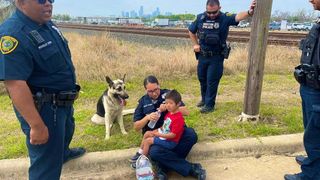 lost boy found safe with protective family dog in Houston