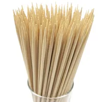 HOPELF 100-Pack 10" Natural Bamboo Skewers HOPELF 100-Pack 10" Natural Bamboo Skewers