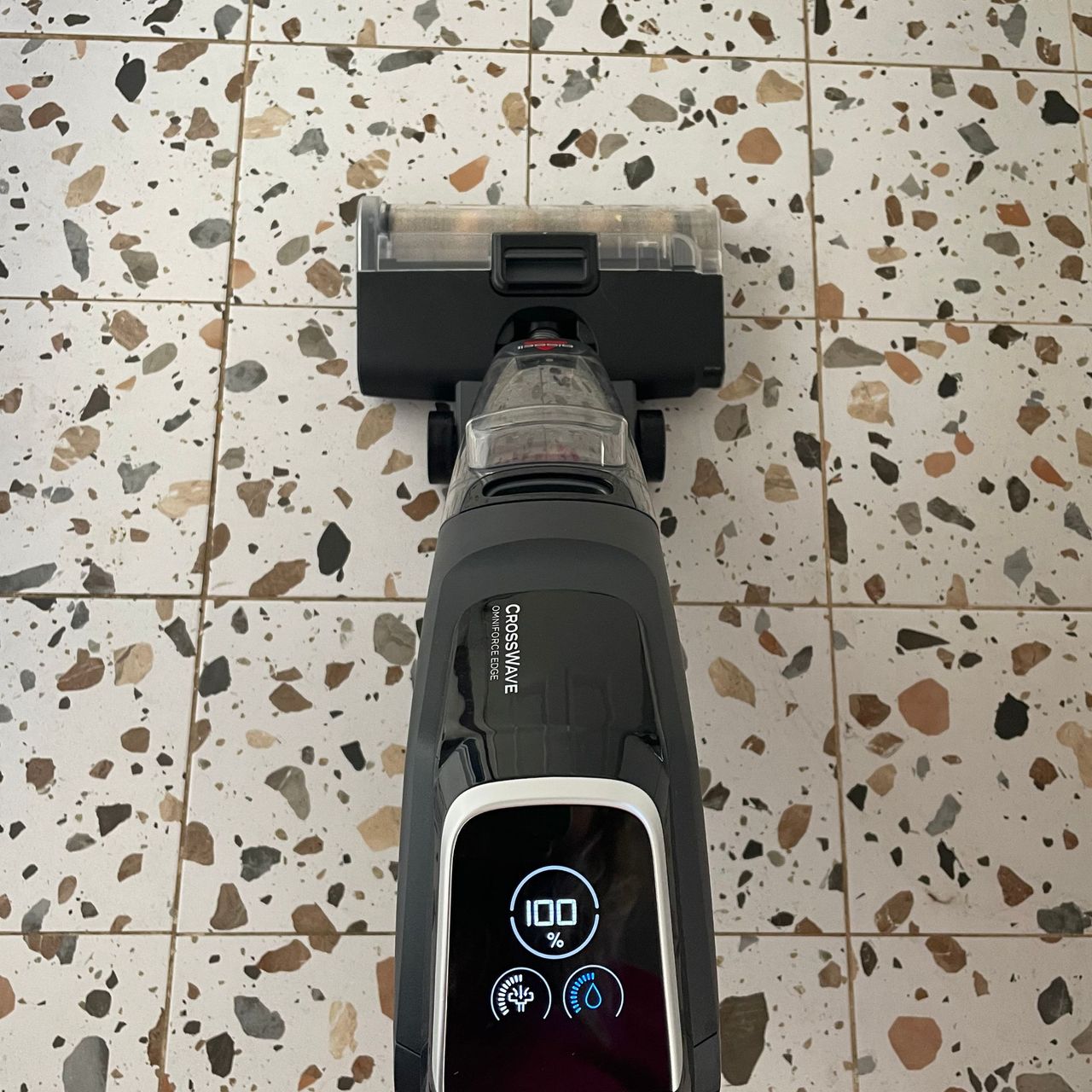 Using the Bissell Crosswave Omniforce Edge on terrazzo tiles