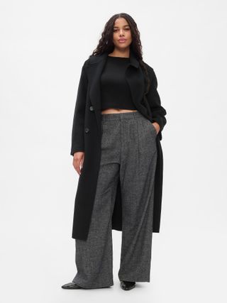 365 High Rise Brushed Twill Pleated Trousers