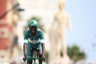 Biniam Girmay finishes his first Tour de France as well as winning the green jersey.