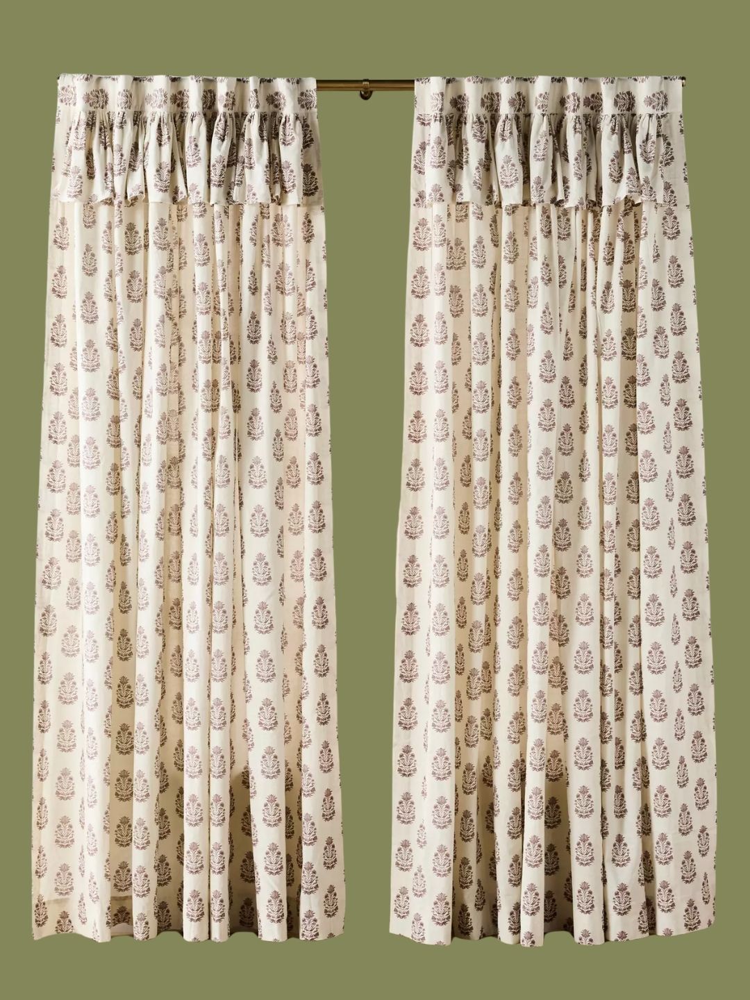 Anthropologie, Evita Cotton Printed Valence Curtain