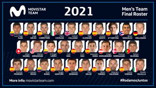 The men's Movistar 2021 roster