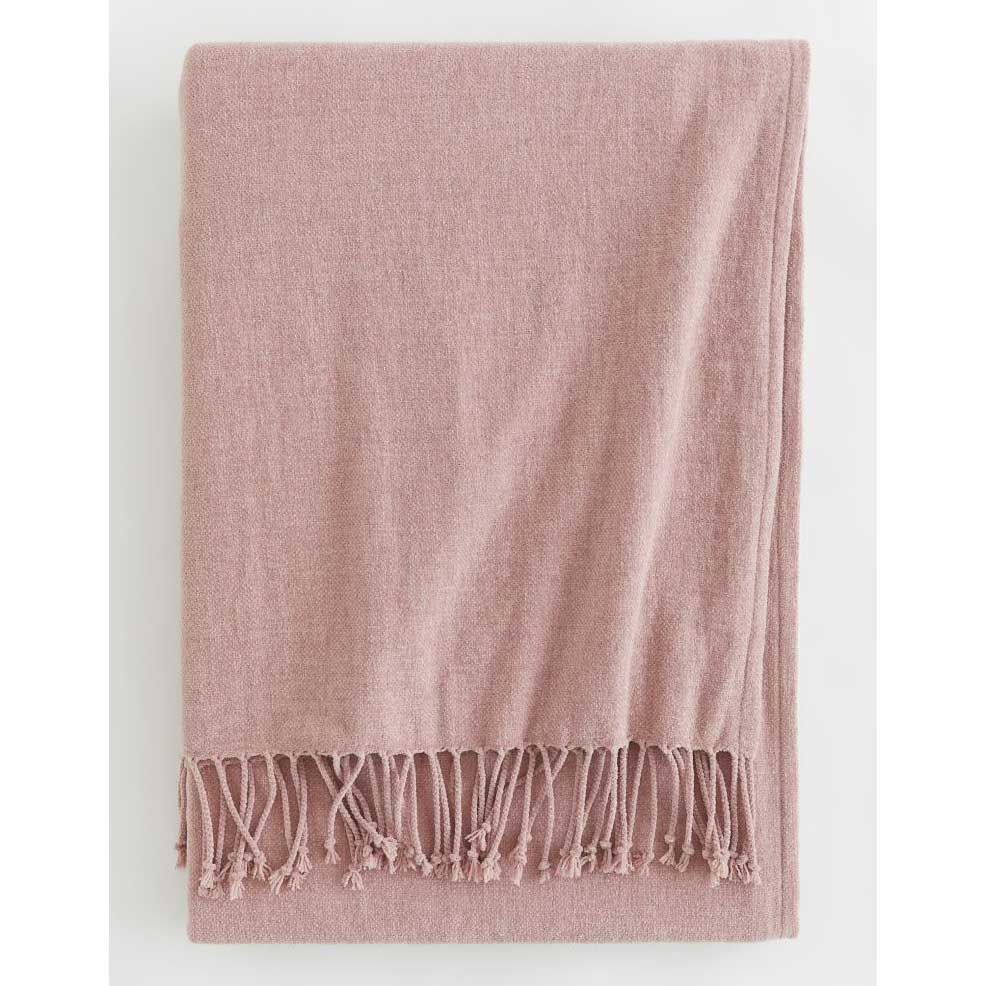 pink throw