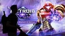 Nintendo booth at Gamescom 2025 – Metroid Prime 4: Beyond on wall