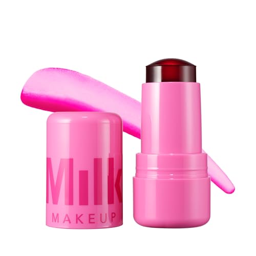 Milk Makeup Cooling Water Jelly Tint &amp;ndash; Sheer Lip + Cheek Stain With Vegan Collagen + Aloe &amp;ndash; Hydrating, Long-Lasting, Buildable Lip Tint + Blush &amp;ndash; Burst, 0.17 Oz