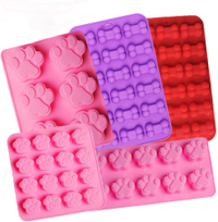 Shxmlf Food Grade Silicone Puppy Treat Molds $12.99
If you just can't decide which mold you like best, then why not simply pick up a variety pack? This mold pack features both pawprint and bone designs so you can chop and change whenever you feel like switching your treats up. 