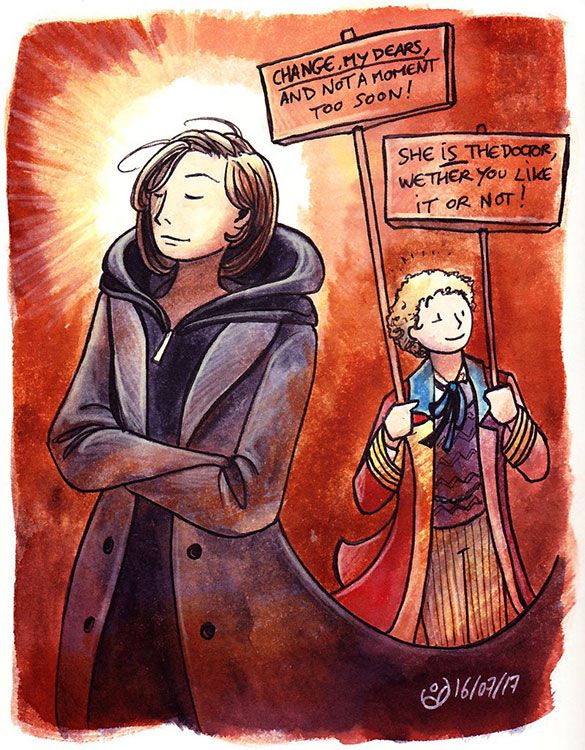 The sixth Doctor gives the 13th the seal of approval