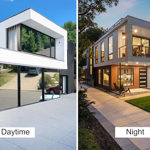 Wonderffolie Window Film Privacy One Way Clear Heat Reflective Mirrored Window Film Sun Blocker Anti Glare and Uv Sunlight Blockering Film for Home and Office Silver 44.5x200cm