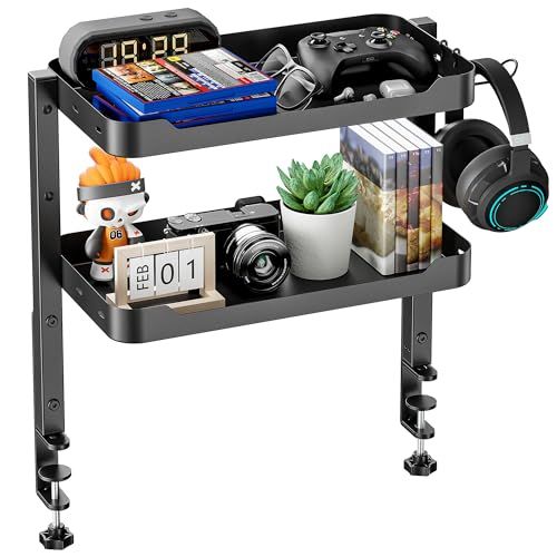 2-Tier Clamp on Desk Shelf