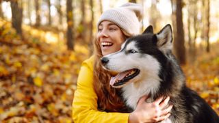 Woman and dog