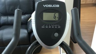 A photo of the console on the Yosuda Indoor Stationary Cycling Bike