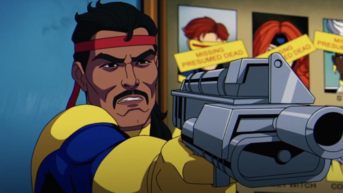 Forge pointing gun at Bishop in X-Men &#039;97