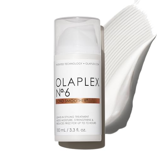 Olaplex No. 6 Bond Smoother, Leave-In Styling Hair Cream Treatment, Smooths, Conditions, &amp;amp; Strengthens, Frizz Control for Up to 72 Hours, for All Hair Types, 3.3 Fl Oz