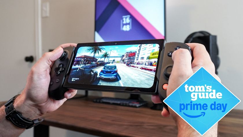 Someone playing a Backbone Pro. A Prime Day badge is overlayed on the image to signify a Prime Day deal for the product.