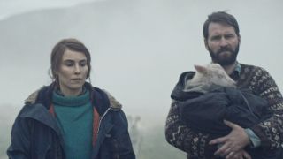 Noomi Rapace and Hilmir Snaer Guonason in Lamb