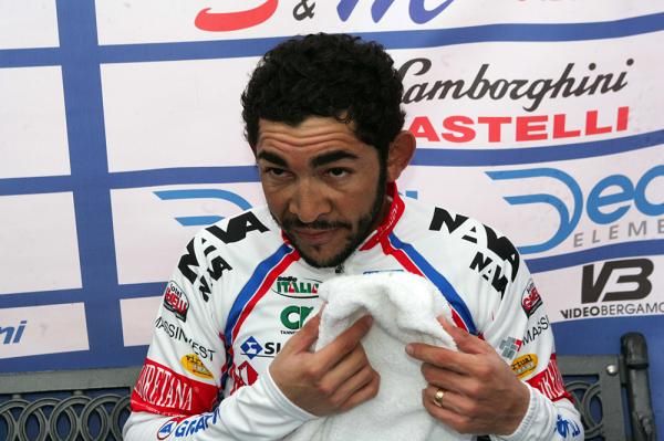 Jose Serpa reacts to being declared stage winner after Carrara was relegated for irregular sprinting.