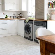 washing machine and dishwasher in a kitchen