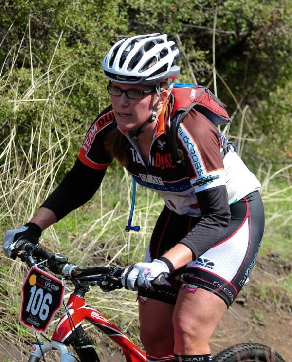 Anna Fortner (Team SoCal) riding fourth in the Pro Women's field