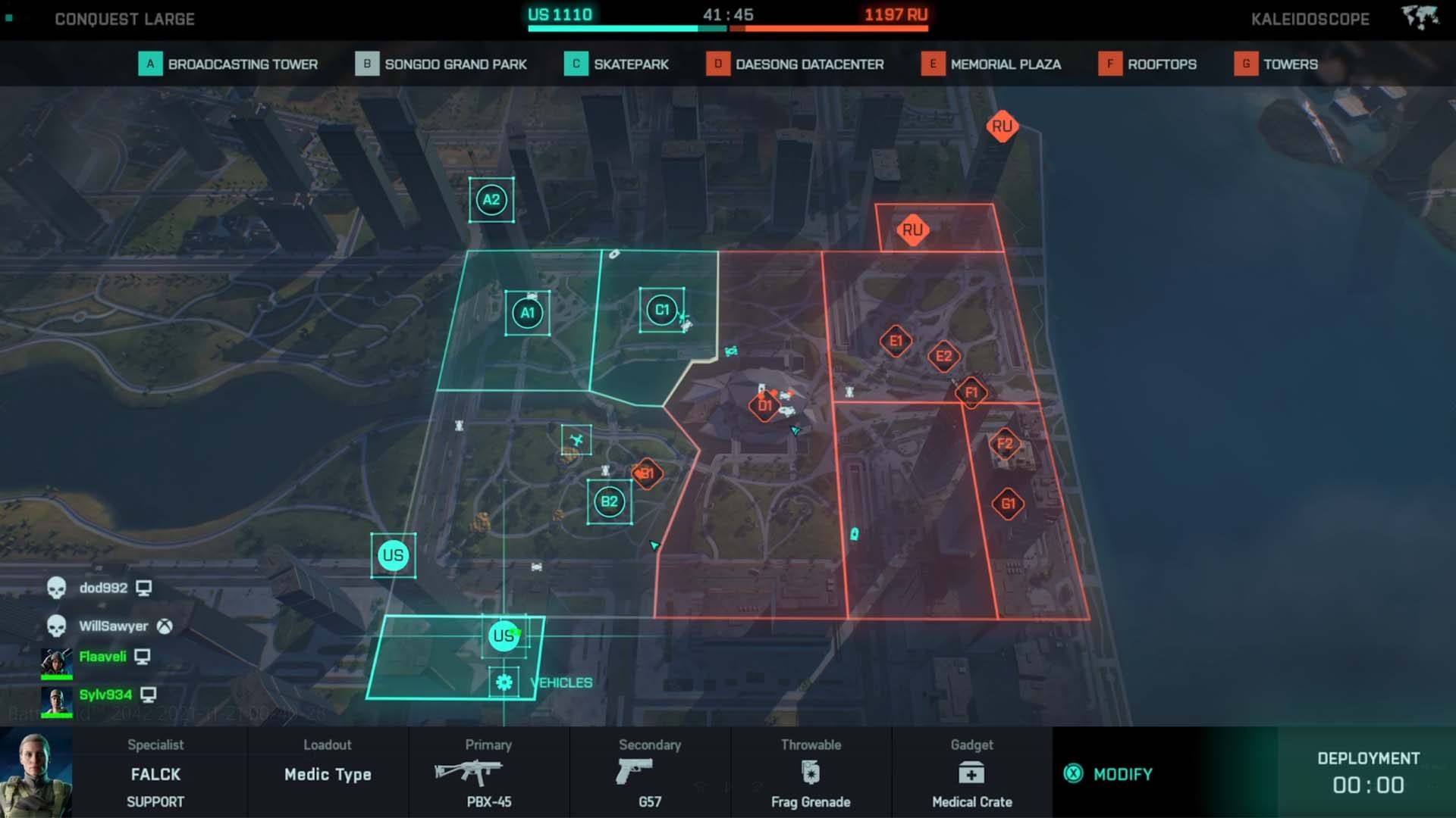 Battlefield 2042 conquest game mode map for Kaleidoscope