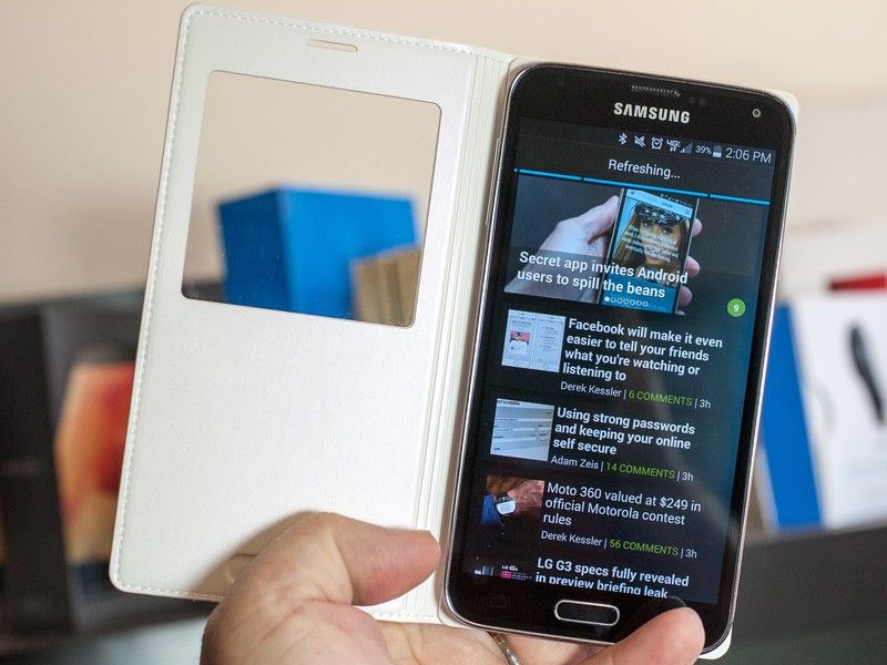 Samsung Galaxy S5 Wireless Charging S-View Flip Cover