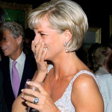 Princess Diana on a red carpet