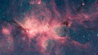 NASA's Spitzer Space Telescope captured this view of the Cat's Paw Nebula within the Milky Way.