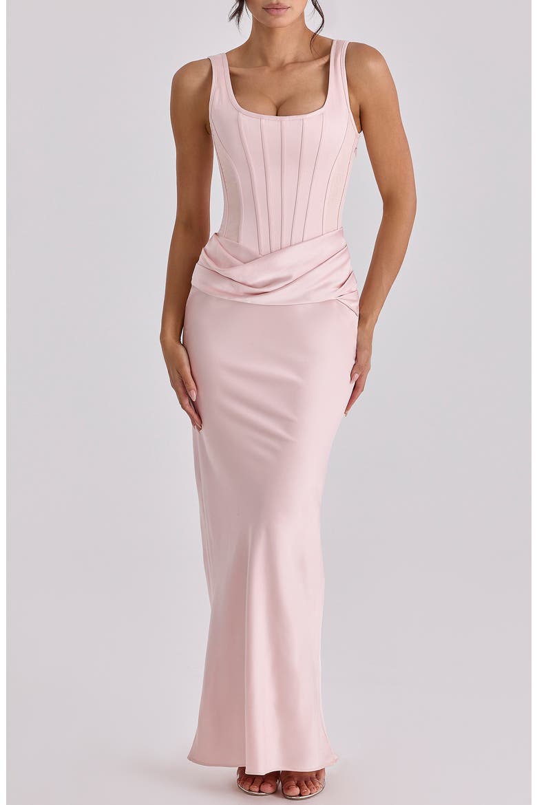 Kira Corset Bodice Satin Gown