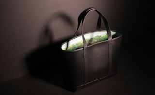 Brown Tote bag with rainforest lining