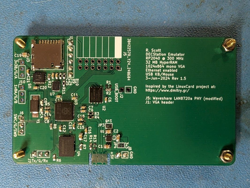 Build of RP2040-based DECstation 3100 emulator