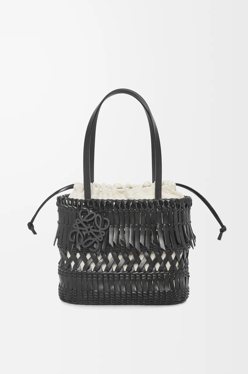 LOEWE, + Paula's Ibiza Puzzle Fold Medium Leather-Trimmed Raffia Tote