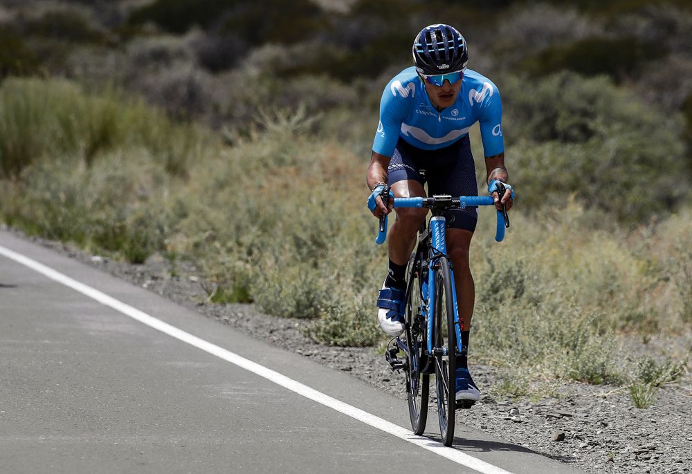 Winner Anacona on the attacks during stage 5 in San Juan