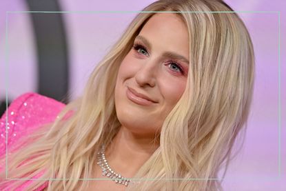 A close up of Meghan Trainor at an awards ceremony