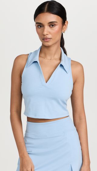 Heather Rib Prep Cropped Tank