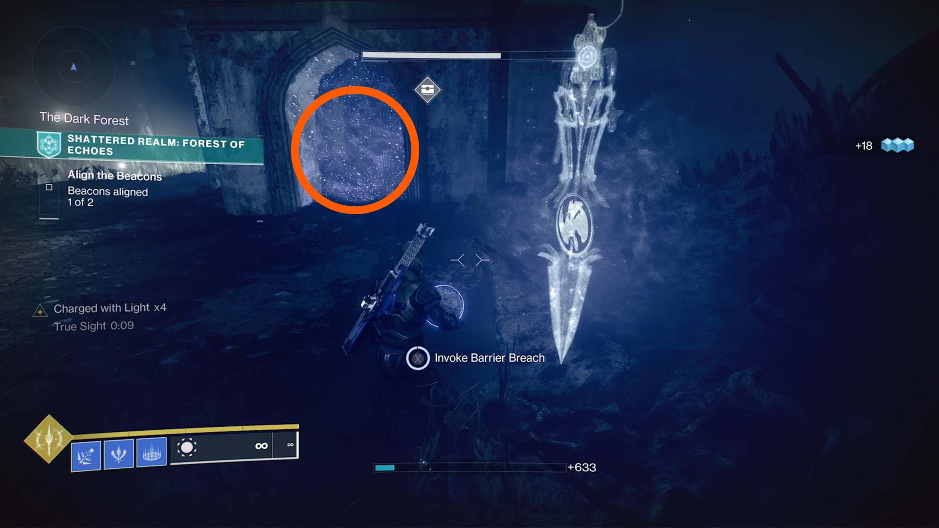 Destiny 2 season of the lost shattered realm ascendant chest tunnel network barrier breach entrance