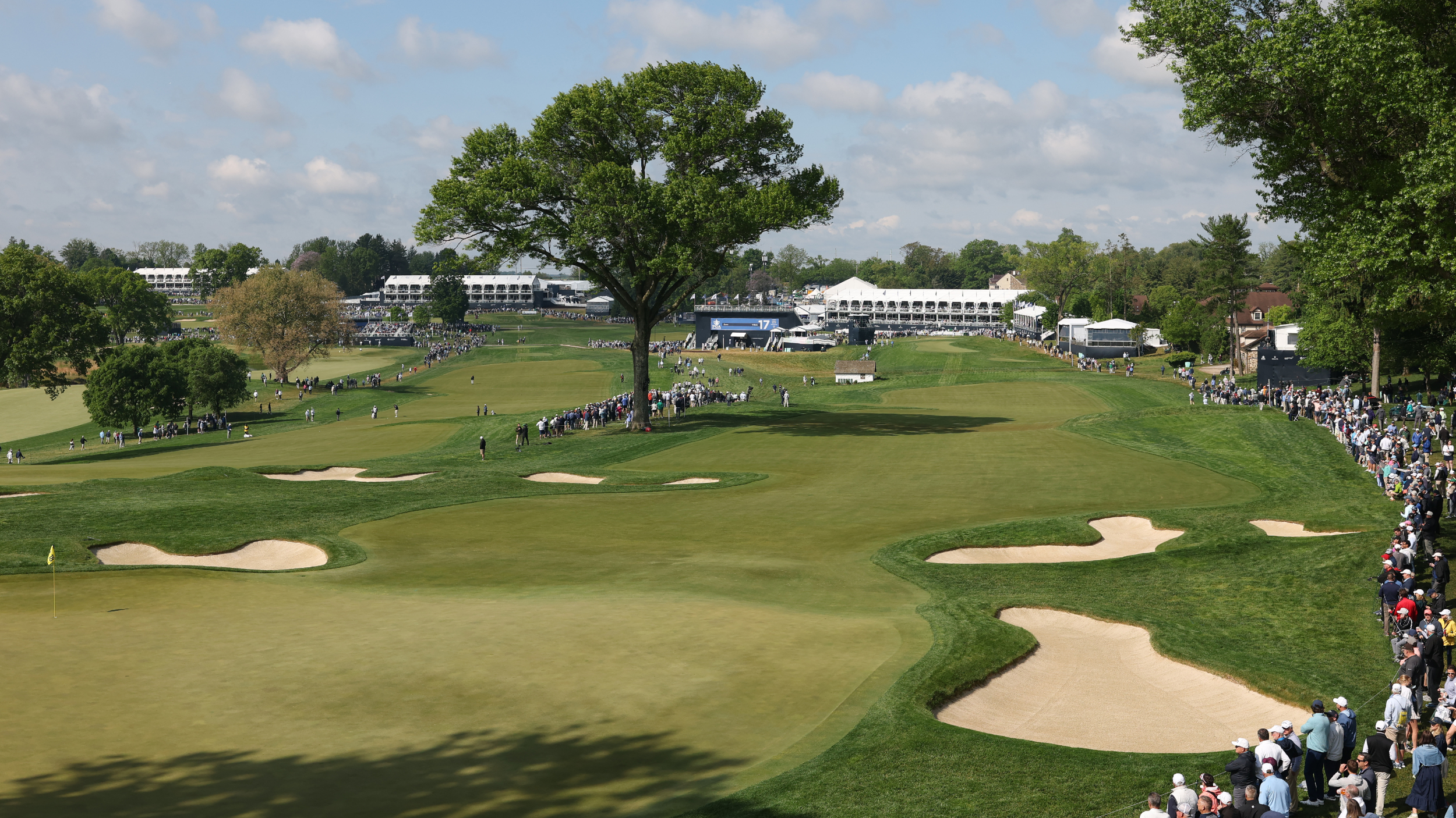 The 18th hole at Aronimink