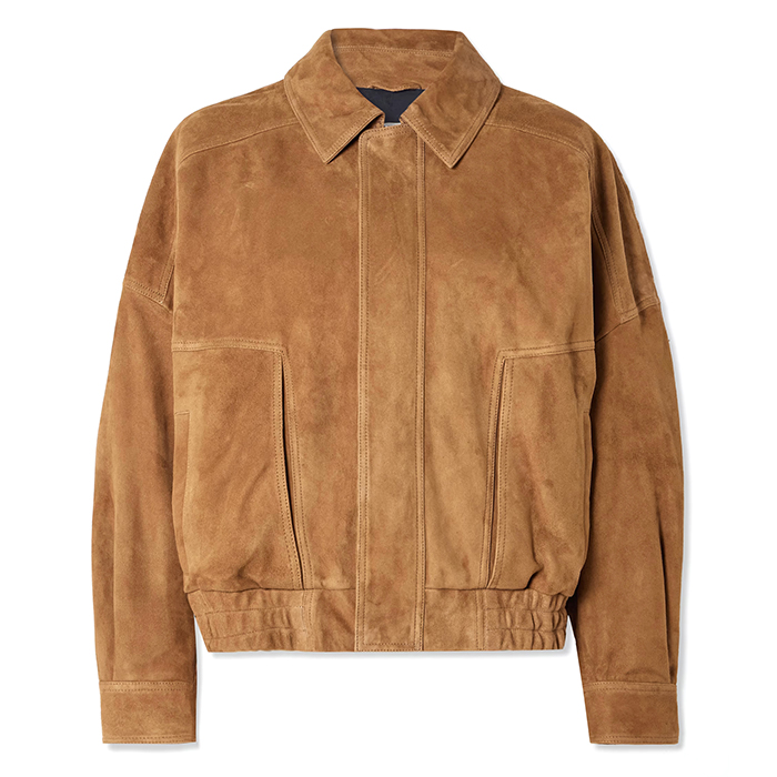NOUR HAMMOUR, Dalma Suede Bomber Jacket