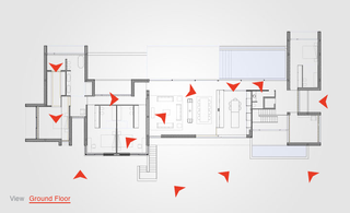 An interactive floor plan of the ground floor in Casa AA