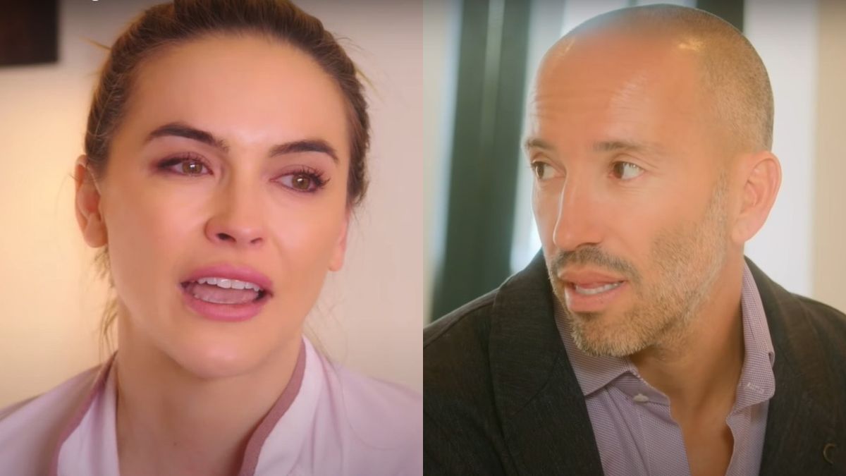 screenshots of Chrishell Stause and Jason Oppenheim on Selling Sunset