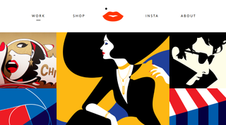 The French illustrator’s homepage design is as bold and original as her art
