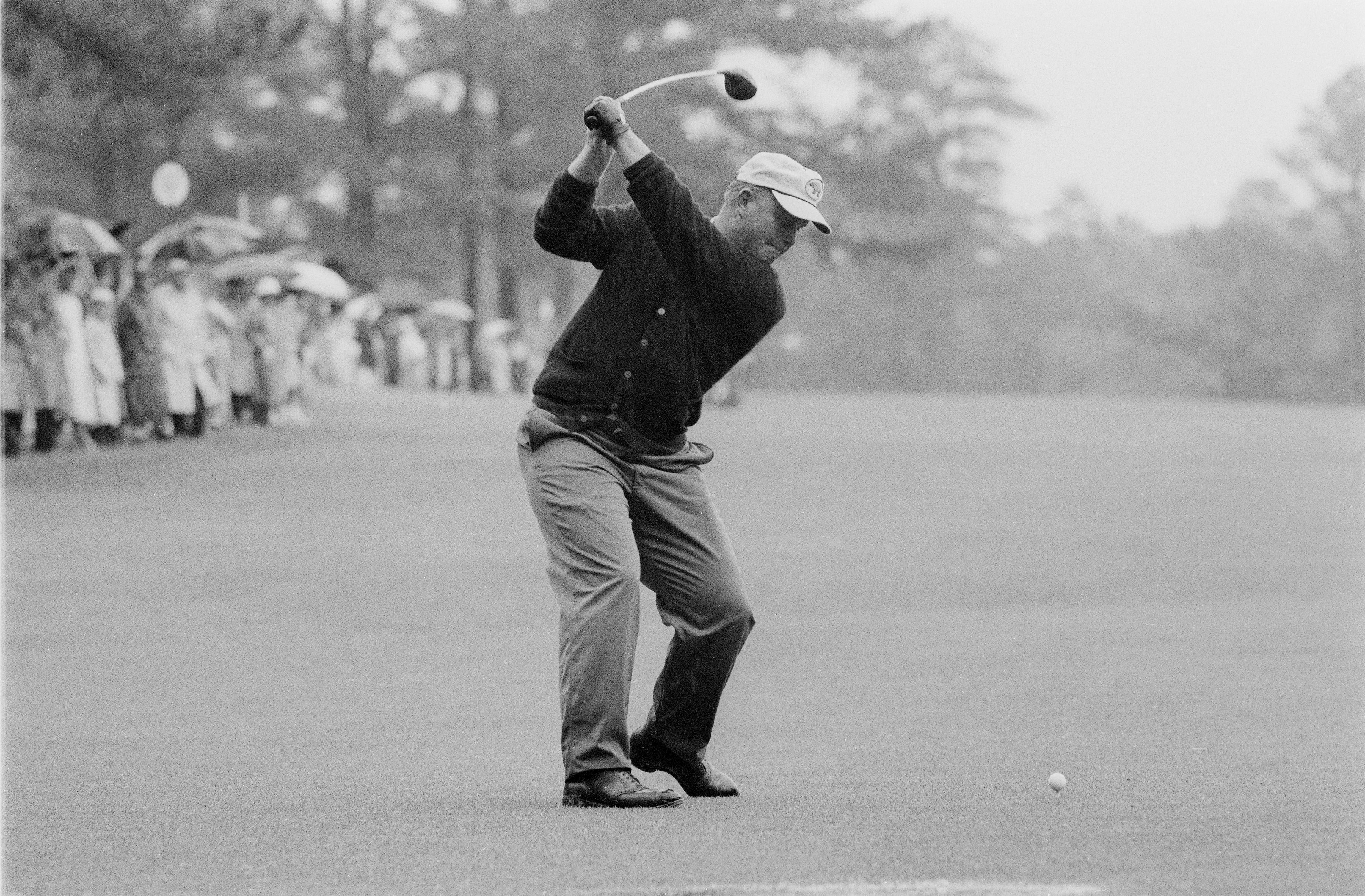 Jack Nicklaus driving at the 1963 Masters