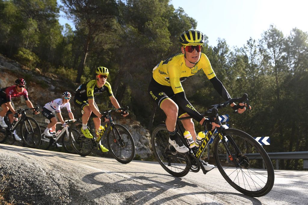Jack Haig (Mitchelton-Scott) in the leader's jersey