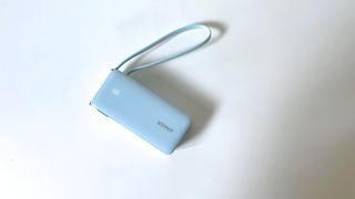 Anker A1637 portable charger seen from above on a white table