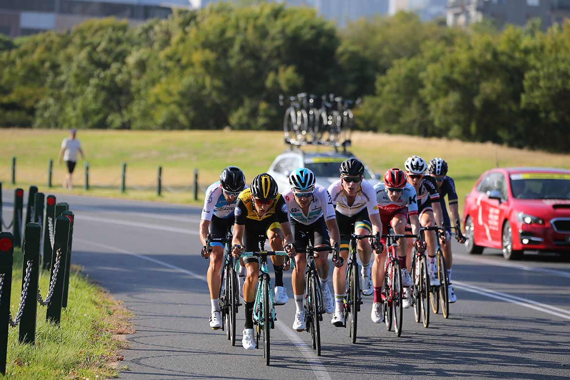 A small group broke away from the pack
