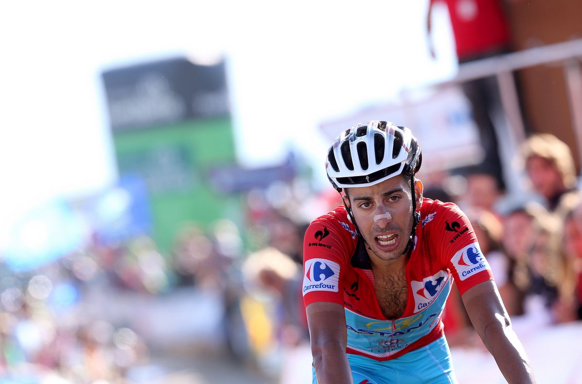 Fabio Aru (Astana) after losing red to Joaquim Rodriguez (Katusha)