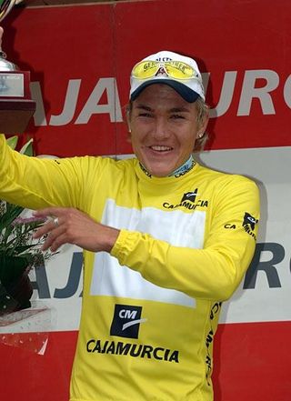 Heinrich Haussler continued the promising start to his pro career with a win on stage one of the Vuelta Murcia in 2006, taking the leader's jersey in the process.