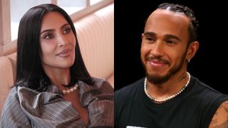 Kim Kardashian is shown on All's Fair, and Lewis Hamilton is shown on Hot Ones.