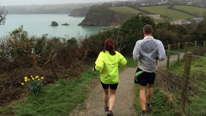 Couple out running