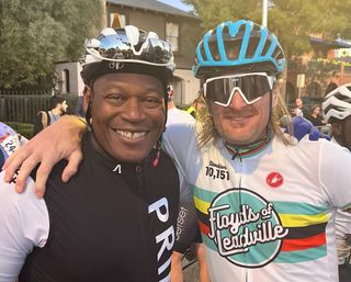 1984 Olympian Nelson Vails and Floyd Landis taken at the Tour de Tuscon November 2021